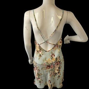 Vintage Victoria’s Secret 90s Floral Slip Dress Strappy Back Medium